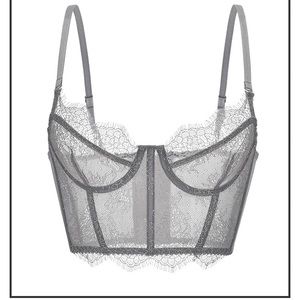 Lace crop top corset